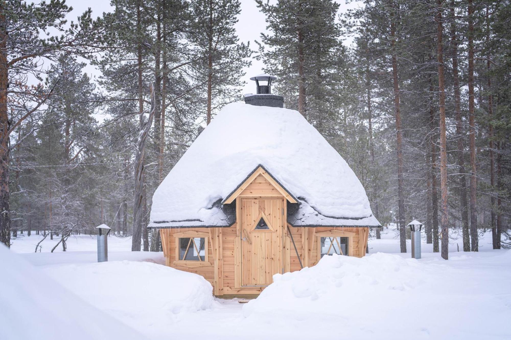 סאריסלקה Kuukkeli Log Houses Aurora Cabin - Jaspis מראה חיצוני תמונה