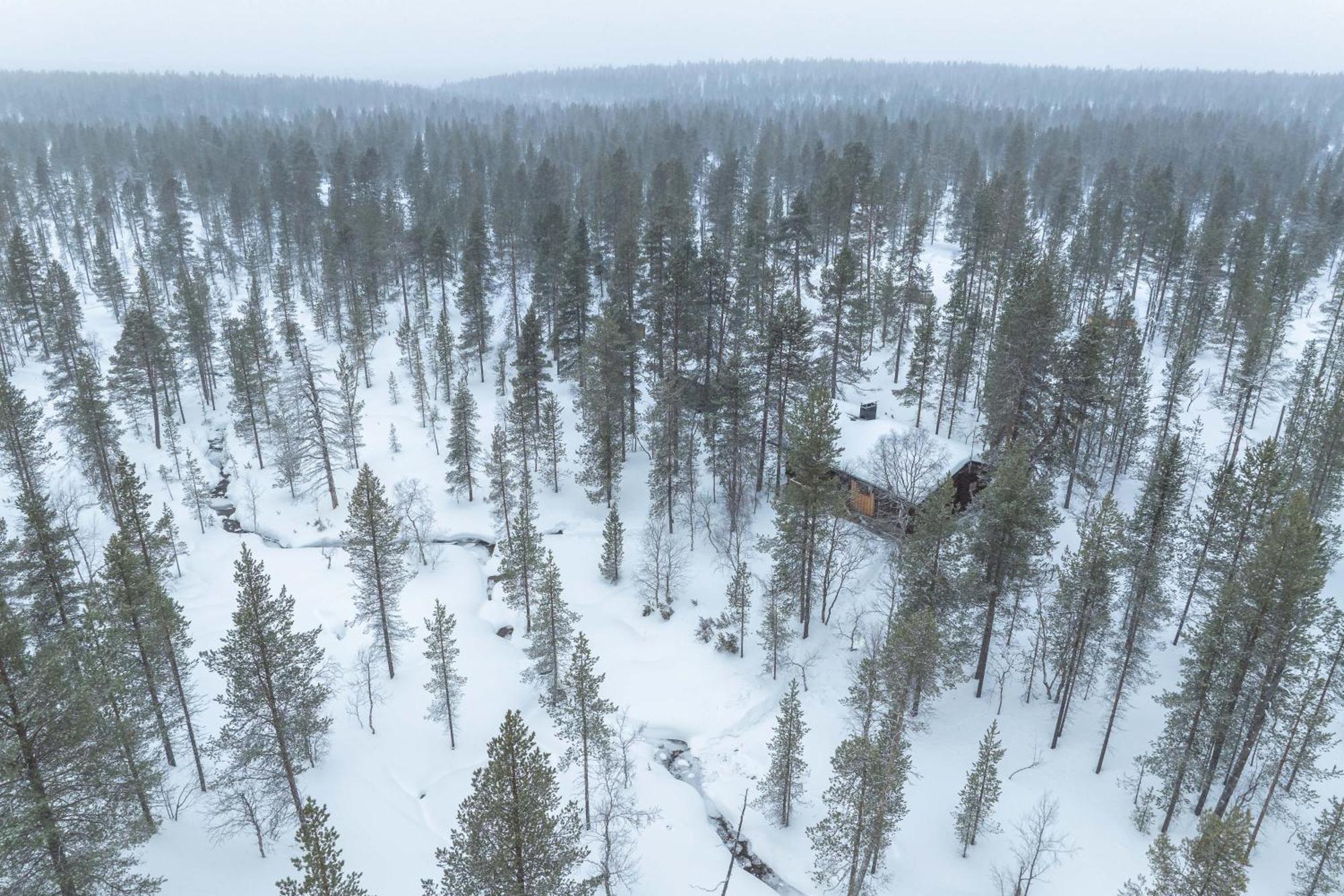 סאריסלקה Kuukkeli Log Houses Aurora Cabin - Jaspis מראה חיצוני תמונה