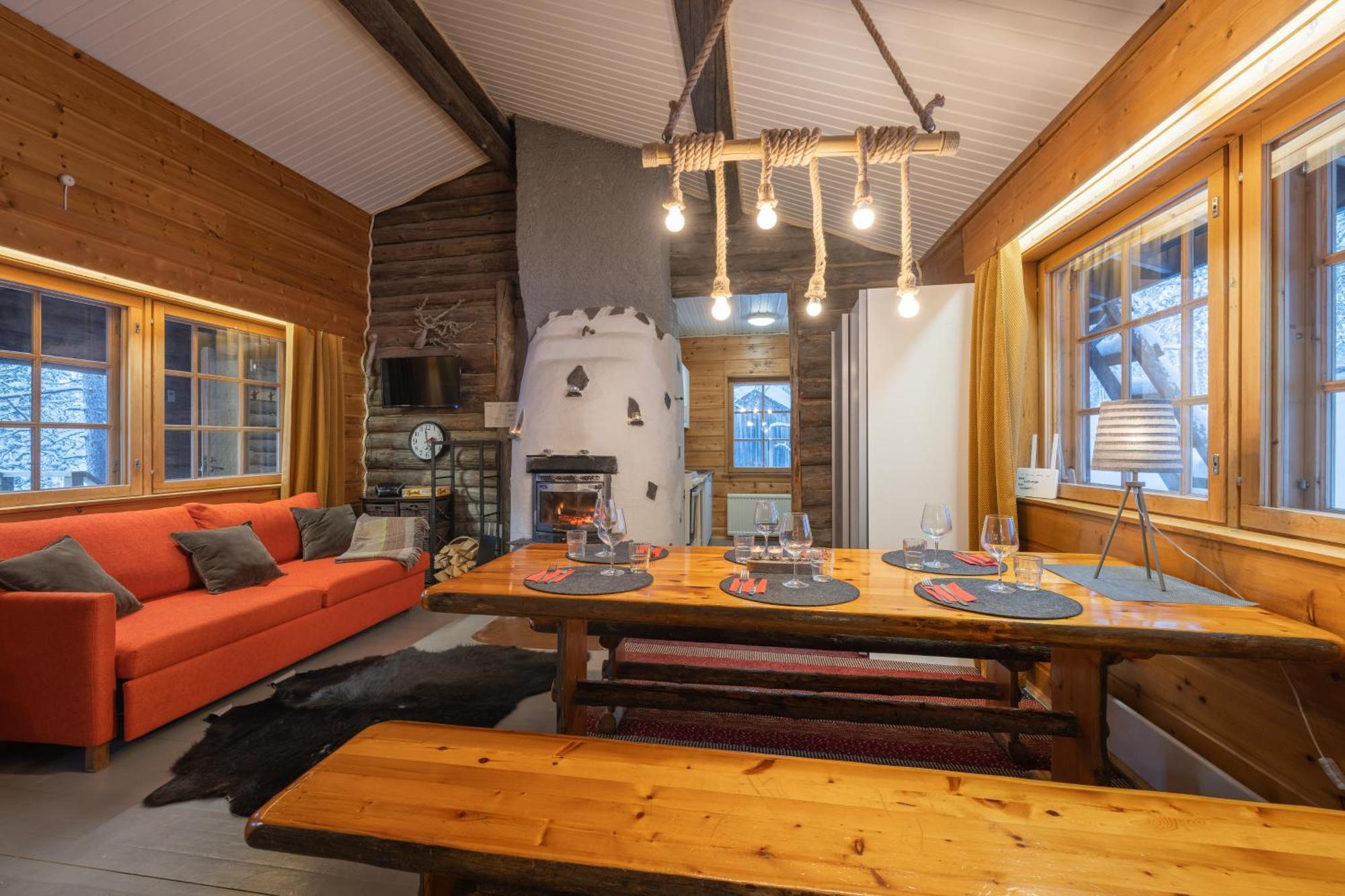 סאריסלקה Kuukkeli Log Houses Aurora Cabin - Jaspis מראה חיצוני תמונה