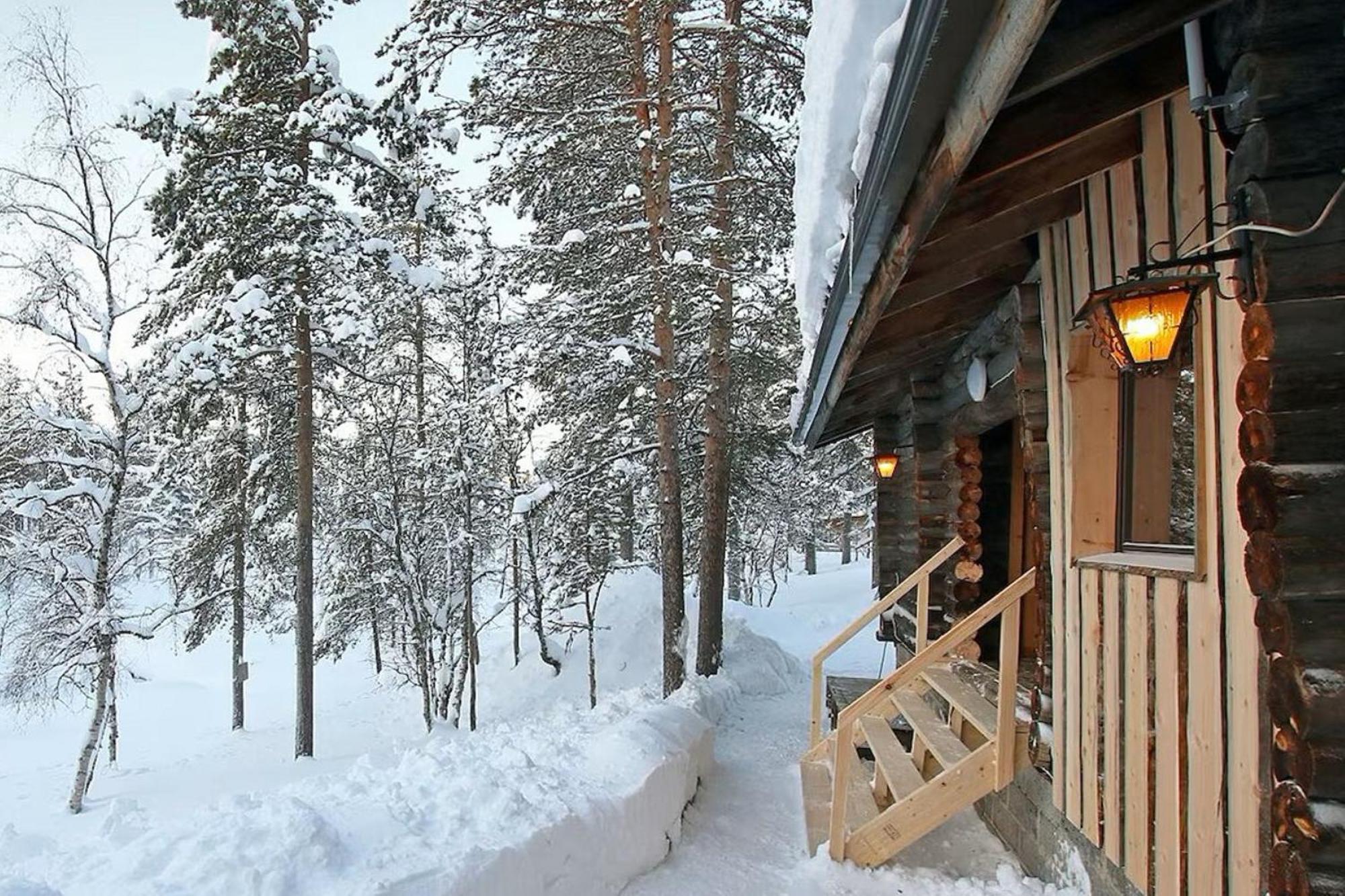 סאריסלקה Kuukkeli Log Houses Aurora Cabin - Jaspis מראה חיצוני תמונה